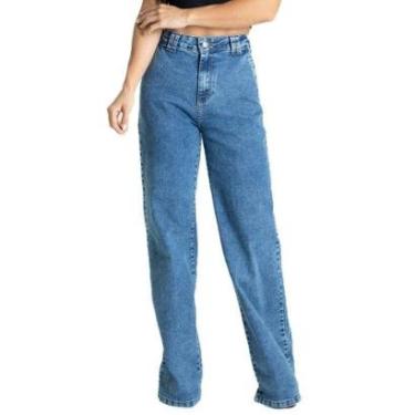 Imagem de Calça Jeans Sawary Wide Leg - 281236 - Azul medio 44-Feminino