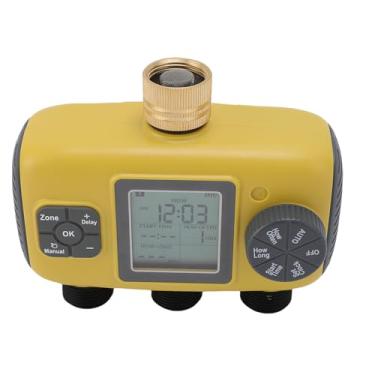 Imagem de LiebeWH Temporizador de Rega Inteligente de 3 Portas, IP55 à Prova d'água, Controle Independente para 3 Tomadas, Adequado para Irrigação de Jardim, Gramado e Estufa