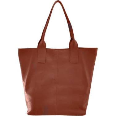 Imagem de Bolsa Grande Feminina Tote Alça De Ombro Moderna Trabalho, Casual, Chique (Caramelo)