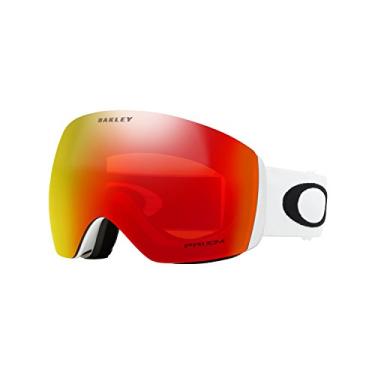 Imagem de Oakley Óculos de neve Flight Deck L Prizm branco fosco com lente de tocha Prizm + estojo