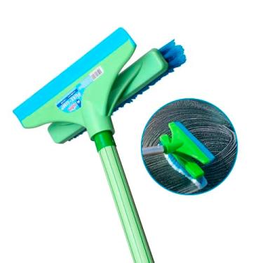 Imagem de Vassoura Rodo Puxe Limp Cabo 70cm Vidro Piso Automóvel Casa