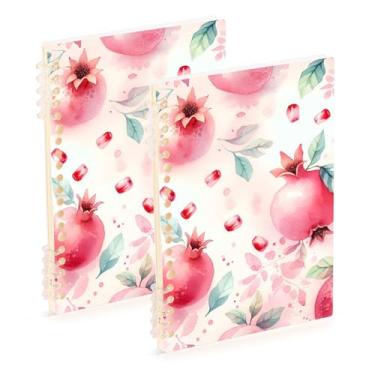 Imagem de Burbuja Cadernos com nome, papel pautado universitário A5 com 60 folhas, fichário para escritório, 2 unidades