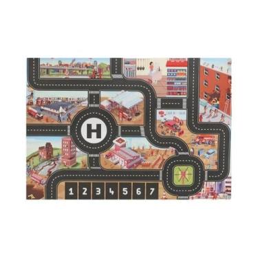 Imagem de Tapete De Atividades Para Bebês Com Mapa De Trânsito Urbano, Estaciona