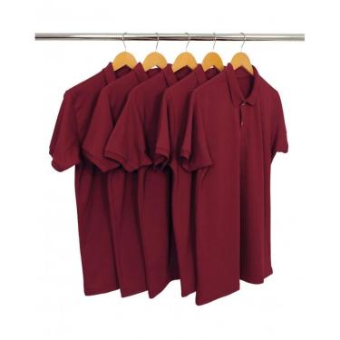 Imagem de Kit 5 Camisas Gola Polo Piquet Feminina Lisa-Feminino