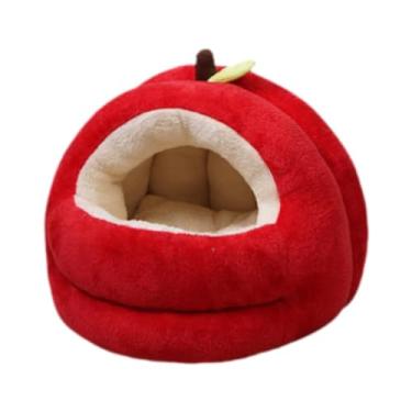 Imagem de Baoblaze Cama toca para gatos, quentinho para gatinhos, almofada removível, semi-fechada, casinha para cães pequenos, cama para gatos dormirem, L