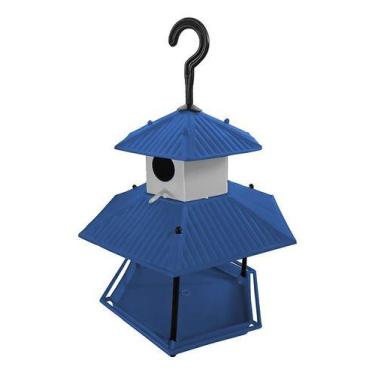 Imagem de Tratador Casinha Comedor Para Pássaros Ecológico Viveiro - Wlplast