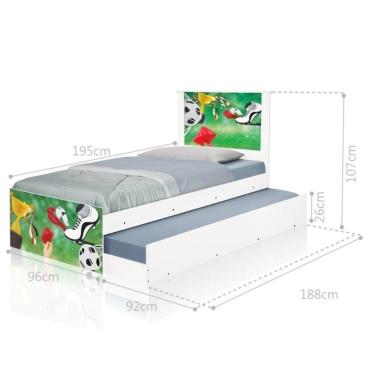 Imagem de Bi Cama Juvenil Zap Com Cabeceira Futebol Placar