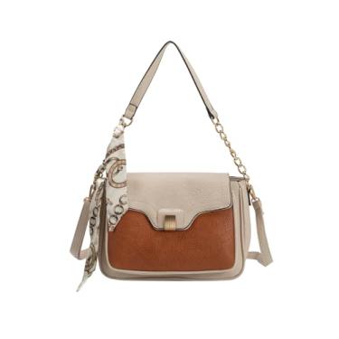 Imagem de Lenna's Bolsa Transversal Média com Alça de Corrente Estilo Casual Areia