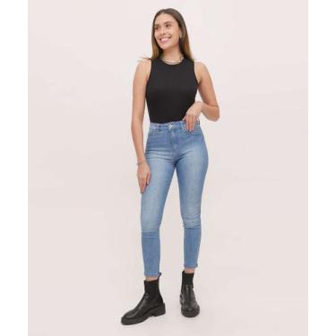 Imagem de Calça Jeans Skinny Feminina Brilho Biotipo-70107, 40, Jeans azul