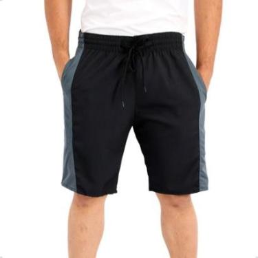 Imagem de Bermuda Masculina Lisa Tactel Elastano Esporte Treino Academia Cross Corrida-Masculino
