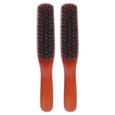 Imagem de Yinhing Conjunto de Escovas Masculinas de 2 Peças Escova de Barba de Madeira Premium e Pente Modelador de óleo para Cuidados Com a Barba e Cabeleireiro Ideal para Cavalheiros e Barbeiros Barbudos Ferramenta Essencial para Ursos Profissionais