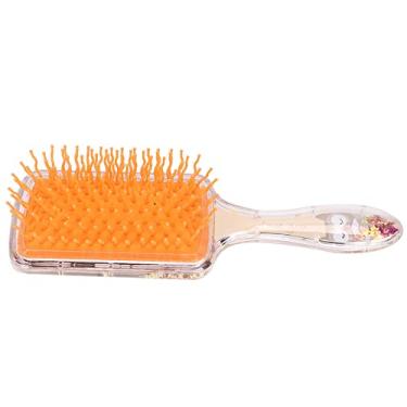 Imagem de ZJchao Pente de Cabelo de Lantejoulas, Ferramenta de Estilo de Pente de Massagem de Couro Cabeludo de Plástico para Homens e Mulheres, Com Padrões de Animais de Desenho Animado para (coruja amarela)