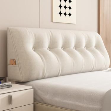 Imagem de CYTJHMD Travesseiro de cunha de cabeceira triangular para descanso de cama, descanso de cama, descanso de leitura, apoio para o corpo, suporte de posicionamento, travesseiro longo para presentes de