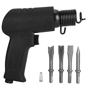 Imagem de Conjunto de ferramentas de martelo pneumático de cinzel de ar Poderoso design ergonômico de 4200 bpm para construção, demolição, liga de aço KP762 com 4 cabeças de cinzel (Estilo UE)