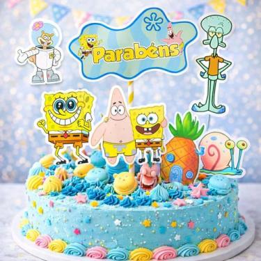Imagem de Topo De Bolo Enfeite Aniversário Modelos Bob Esponja Patrick - Shop da