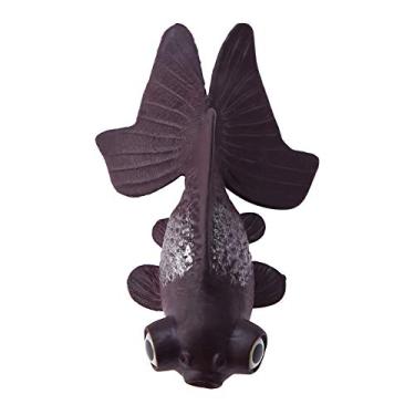 Imagem de Generic Tanque de Peixes de Silicone Pequeno Engraçado Decoração de Peixes Artificiais Ornamento Realista para Aquário (Nº 6 Peixe Dourado Marrom)