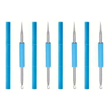 Imagem de Ferramenta de agulha para cuidados com acne – extrator de cravos para controle de manchas