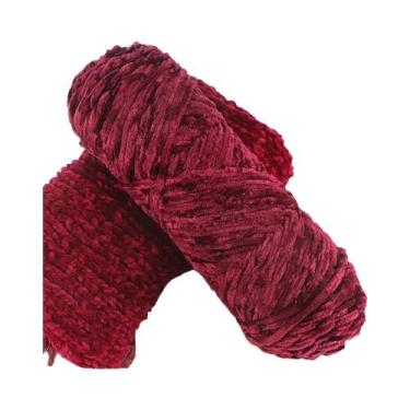 Imagem de Fio De Veludo Chenille Macio 95g Mistura De Lã Para Tricô De Cachecol,