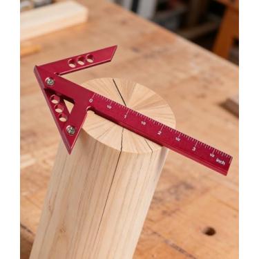 Imagem de 1 régua de posicionamento central de liga de alumínio, régua de seta de posicionamento central de 45/90 graus