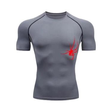 Imagem de Camiseta De Compressão Masculina De Secagem Rápida Para Corrida, Fitne