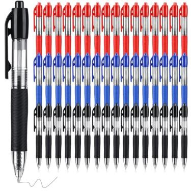 Imagem de Sayglossy Mini canetas esferográficas com bolso pequeno de 1,0 mm, canetas curtas para crachá, escritório, escola, professor, sala de aula, presentes para estudantes (preto, vermelho e azul, pacote