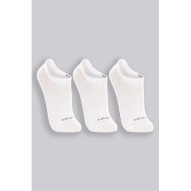 Imagem de Meia Lupo Au Sport Kit3 Cano Indivisível Soquete, Branco, 33 a 36