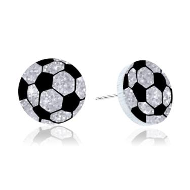 Imagem de TUCEWP Brincos de softbol de acrílico com glitter para mulheres e homens, presentes para fãs de esportes, festas, jogos, joias, presente, Acrílico, Sem pedra preciosa