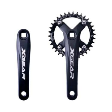 Imagem de Pedivela De Bicicleta Em Liga De Alumínio Preto Com Furo Quadrado 104B