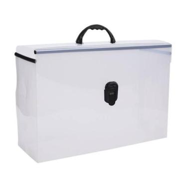 Imagem de Maleta para pasta suspensa organização Delloplast Cristal com alça