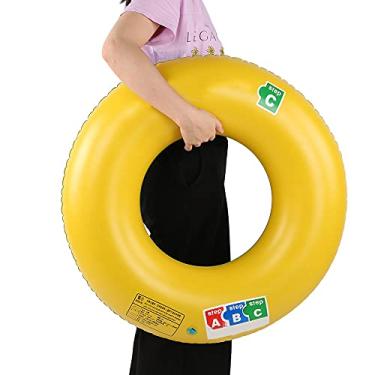 Imagem de aqxreight Adultos Inflável Pvc Engrossar Anel de Natação Portale Crianças Bóia de Vida Segurança Piscina água Brinquedo80 Alívio Feito um Seguro Eco-friendly é Fácil Leve e para Ele Anel Com Natação
