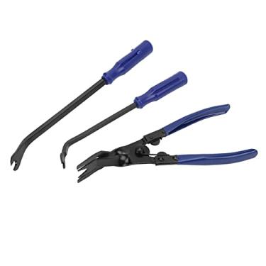 Imagem de KIMISS 3 Peças Conjunto de Ferramentas de Remoção de Fivela de Rebite Em Azul - Conjunto de Alicate Leve para Reparo de Automóveis Com Bolsa de Armazenamento de Boi