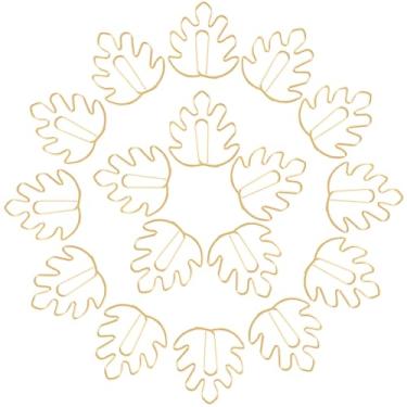 Imagem de Pndeyo 20 peças de clipes de papel de folha Monstera, clipe de papel brilhante em forma de folha, mini marcadores de página fofos, materiais de escritório para agenda, cadernos, scrapbooks,