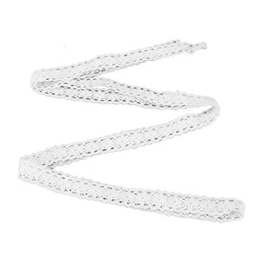 Imagem de Fita de renda fio de algodão 20 jardas, retrô, requintado, toque macio, acessórios decorativos para roupas, toalha de mesa, decorações, artesanato faça você mesmo (Branca)