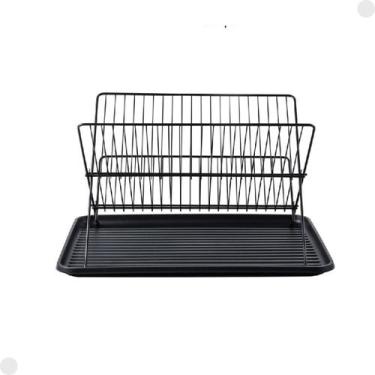 Imagem de Escorredor de Louça Articulável Dobrável de Aço Preto 30070086 - Mor -