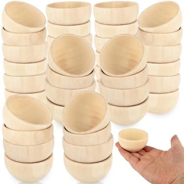 Imagem de Medanera 42 peças, tigela de madeira pequena de 42,5 g, tigelas redondas para cozinha, sopa de arroz, macarrão, doces, nozes, especiarias, festa