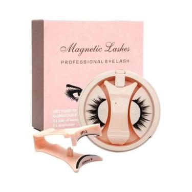 Imagem de Conjunto De Curvador De Cílios Magnético 6D Rosa, Cílios Reutilizáveis