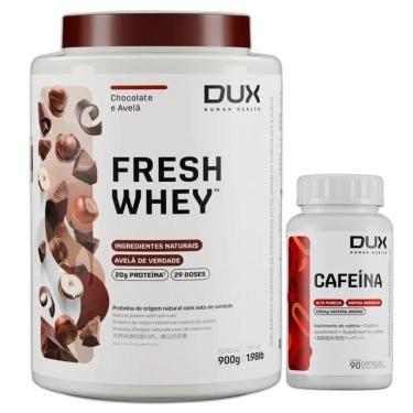 Imagem de Fresh Whey Isolado Hidro Belga 900g + Cafeina 90 Caps - Dux-Unissex