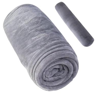 Imagem de 1 MIDDLE ONE Capa de almofada de substituição para almofada reforçada, capa de travesseiro de corpo redondo, fronha para travesseiro longo (cinza, 47 x 7,87 polegadas)