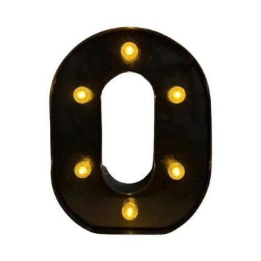 Imagem de Letras E Números De LED Preto Iluminados Para Decoração De Casa, Bar, 