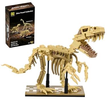 Imagem de LUXEBLOCKS Dinosaur Skeleton Building Kit & Paleontology Building Set-316PCS Excavation-Ready T.Rex Fossil Model, Adult Dinosaur Gift with Movable Joints for Collectors-Display Figures for Home&Office
