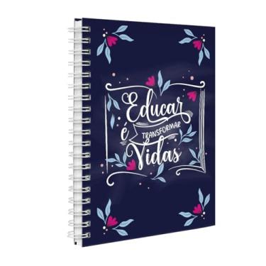 Imagem de Agenda 2025 Planner Semanal Professores Lousa Azul Floral