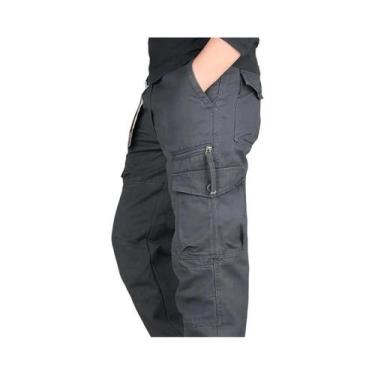 Imagem de Calças Cargo Camufladas De Inverno Masculinas Com Dupla Camada De Flee