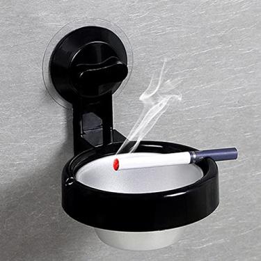 Imagem de Feiyx Cinzeiro de mesa cinzeiro para casa cinzeiros cinzeiros de ervas daninhas cinzeiros de charuto ao ar livre, cinzeiros legais para casa, hotel, restaurante, interior, exterior (cor: preto)