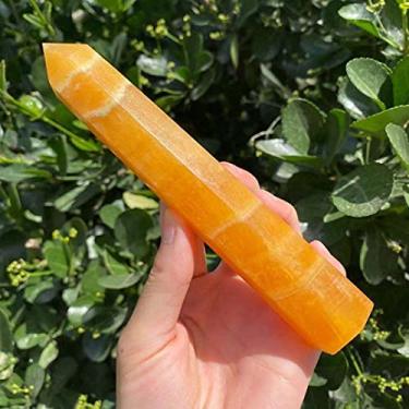 Imagem de Cristal natural áspero ouro natural pedra congelada cristal mina quartzo ReikiStick decoração de quarto casa gema aquário (tamanho: 400-450g)