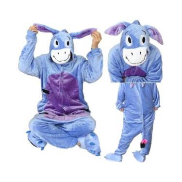 Imagem de Pijama Kigurumi De Animal Em Estilo Cartoon Para Adultos, Macacão Para