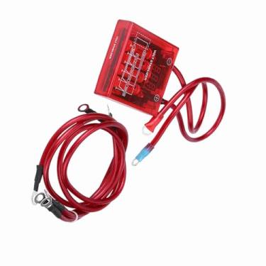 Imagem de KIMISS Kit Regulador de Tensão de Economia de Combustível Universal Com 3 Cabos de Aterramento para Caminhão e Carro (Vermelha)