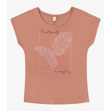 Imagem de Blusa Feminina Viscotorcion Rovitex Marrom, G, Marrom