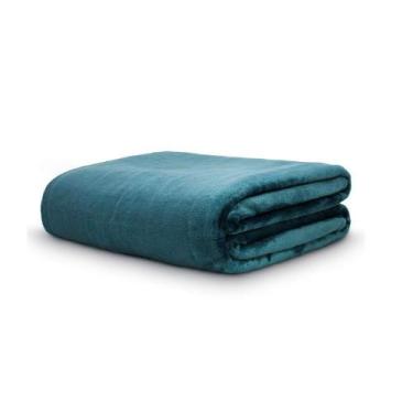 Imagem de Cobertor Solteiro Neo Velour 150X220 Liso 300G/M Verde - Camesa