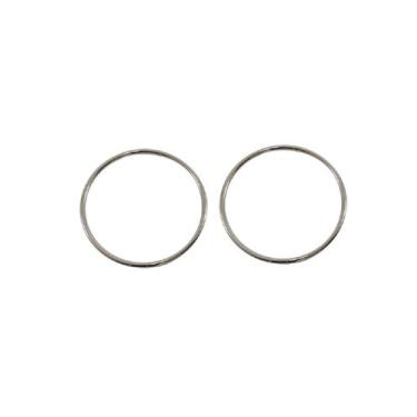 Imagem de ALCA DE METAL REDONDA - CIRCULO - 12,5cm - Círculo, 10, Prata