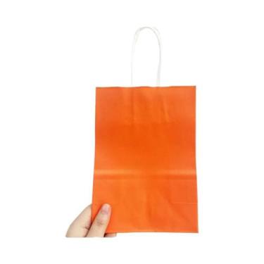 Imagem de Sacolas De Presente Coloridas De Papel Kraft Com Alças Para Lembrancin